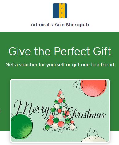 Admiral's Arms Gift Voucher
